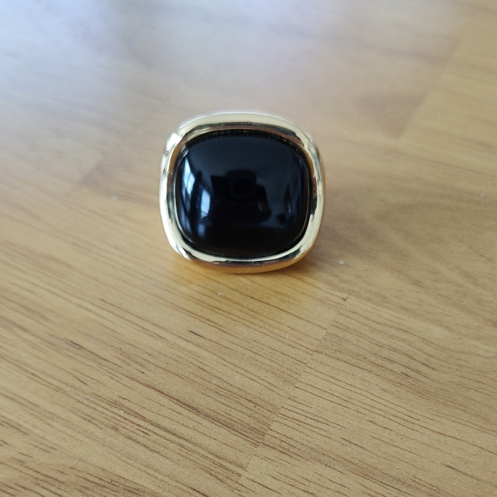 Gold and Black Statement Ring